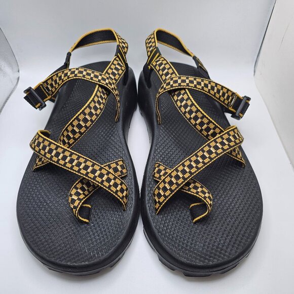Men's Chaco Z2 Classic Sandal J105039 Yellow and Black Check Size‎ 13 - Picture 1 of 7